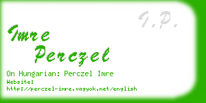 imre perczel business card